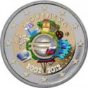 2 Euro (10 Years of Euro Banknotes and Coins. Coloured 1)