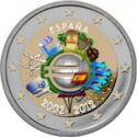2 Euro (10 Years of Euro Banknotes and Coins. Coloured 1)
