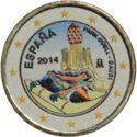 2 Euro (Park Güell by Antoni Gaudi. Coloured 4)