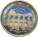 2 Euro (UNESCO World Heritage. Aqueduct of Segovia. Coloured 3)
