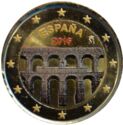 2 Euro (UNESCO World Heritage. Aqueduct of Segovia. Coloured 4)
