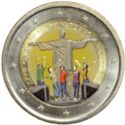 2 Euro (28th World Youth Day. Coloured 1)