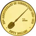 50 Dollars (25th Anniv. Of Coronation - Spoon)
