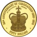 50 Dollars (25th Anniv. Of Coronation - St. Edward's Crown)