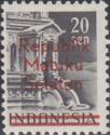 Temple series Smelt type 1949 - red overprint