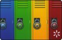 Colorful School Lockers