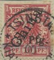 5 Pfg. overprint in 56° on Reichpost-China