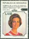 Queen Sofia of Spain surcharged