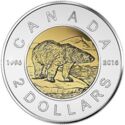 2 Dollars (20 Years Polar Bear "Toonie", 1996-2016)