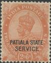 India George V Official Stamp overprinted "PATIALA STATE"