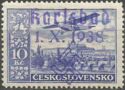 Czechoslovak Air Mail Stamp, overrinted