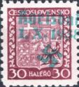 Czechoslovak Coat of Arms, overprinted