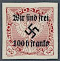 Czechoslovak Newspaper Stamp, overprinted