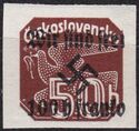 Czechoslovak Dove in Flight, overprinted