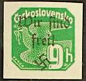 Czechoslovak Dove in Flight, overprinted