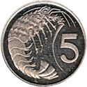5 Cents (Cray Fish (Prawn), 25th Anniversary of Coronation)
