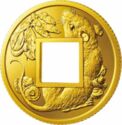 6 Fantasy (Year of the Mouse Antique Shape Gold Coin)