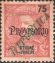 Thin slanting 'REPUBLICA' overprint