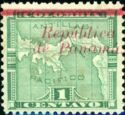 Map of the Panama isthmus Overprinted
