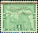 Map of the Panama isthmus Overprinted