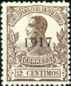 Alfonso XIII, overprinted 1917