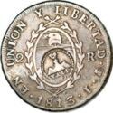2 Reales (No date. Countermark Valparaiso)