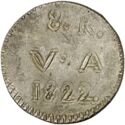 8 Reales (Countermarked coinage. Valdivia)