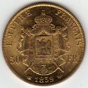 50 francs Empire Francais / Napoleon III Empereur