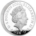 5 Pounds (Tower of London - The Royal Mint. Silver Piedfort)