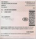 Standart one way ticket, Solre-Sur-Sambre - Zone Gent