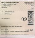 Standart return ticket, Zone Bruxellles-Zone Halle