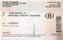 Standart return ticket, Zone Bruxellles-Zaventem