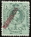 King Alfonso XIII overprinted "MARRUECOS"