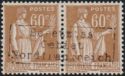 overprint on Type Paix - Paire surchargée