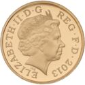1 Pound (Floral emblems of Wales - Gold)