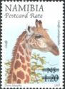 Giraffe (Giraffa camelopardalis), surcharge