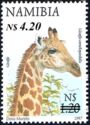 Giraffe (Giraffa camelopardalis), surcharge