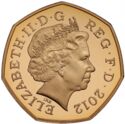 50 Pence (Cycling - Gold Piedfort)