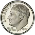 10 Cents / Dime (Roosevelt - Silver edition 0.900)