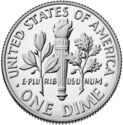 10 Cents / Dime (Roosevelt - Silver edition 0.999)