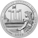 25 Cents / Quarter (American Memorial Park, Northern Mariana Islands. Silver 5 Oz.)