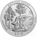 25 Cents / Quarter (Pictured Rocks National Lakeshore, Michigan. Silver 5 Oz.)