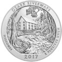 25 Cents / Quarter (Ozark National Scenic Riverways - Silver 5 Oz.)