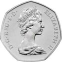 50 Pence (Britain's entry European Economic Community)