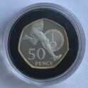 50 Pence (Roger Bannister, 50th Anni. four minute mile. Silver Piedfort)