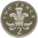 2 Pence (Badge of Prince of Wales - Platinum edition)