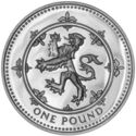 1 Pound (Scottish arms - Piedfort)