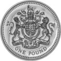 1 Pound (Royal Arms of the United Kingdom - Piedfort)