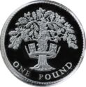 1 Pound (Oak Tree of England - Piedfort)