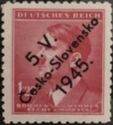Overprint 5.V. Cesko-Slovensko 1945